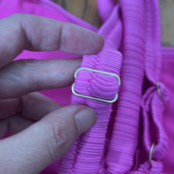 Jessica Simpson Ribbed Bikini Top Women's XL Pink  NWOT - Picture 5 of 5